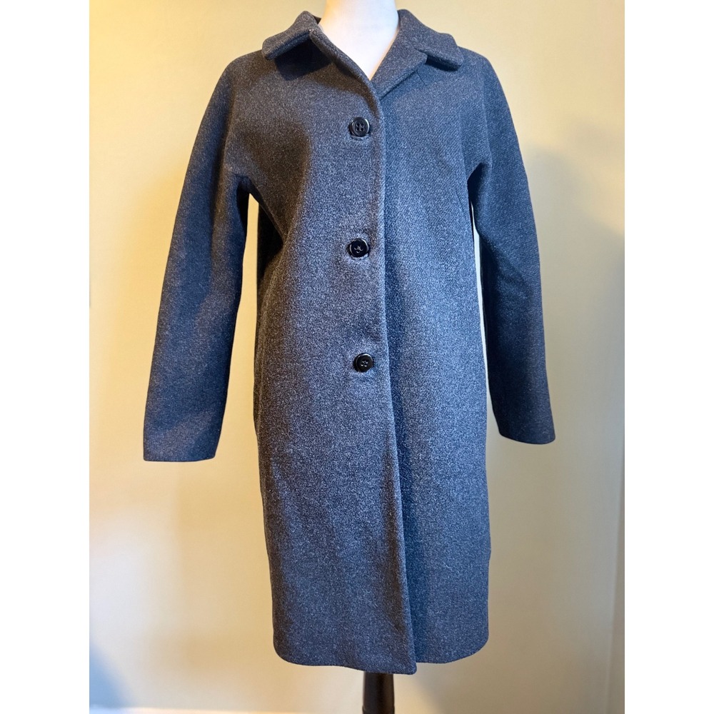 Boden Wool Blend Coat Charcoal black Classic preppy boho Y2K 8 academia whimsi